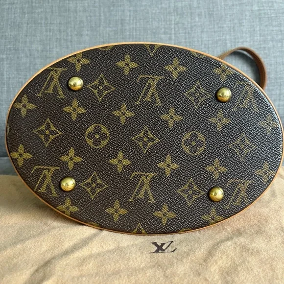 Louis Vuitton Monogram Brown and Tan Bucket Shoulder Bag - Picture 7 of 14